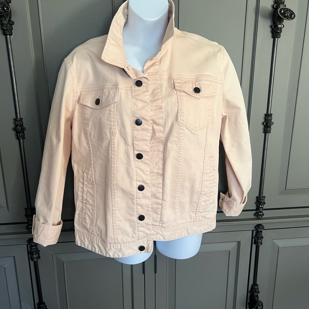 INC Light Pink Jean Jacket XL NWOT
